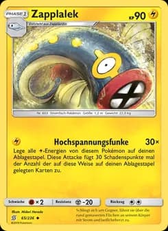 Zapplalek card in German