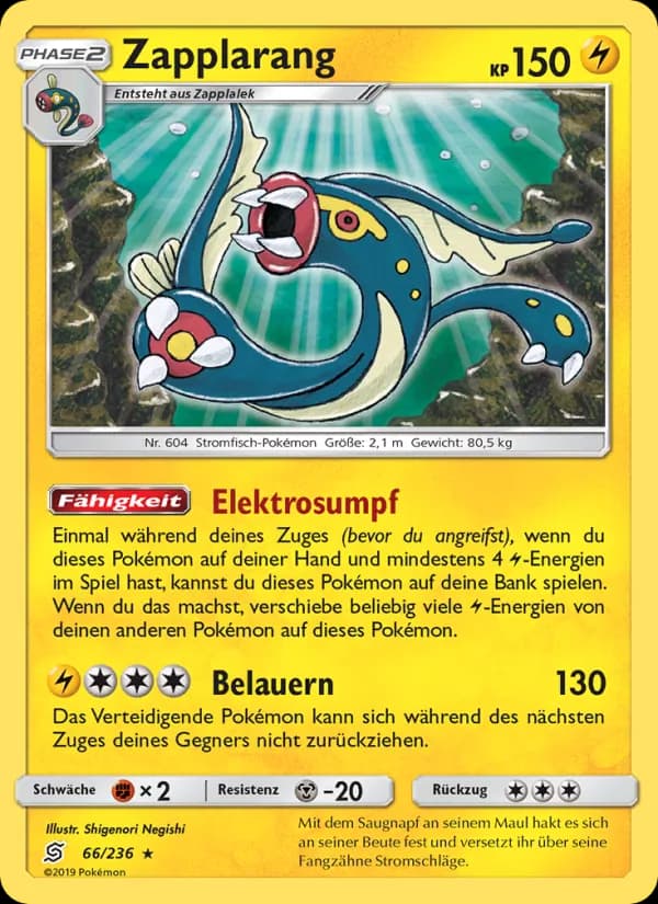 Zapplarang card in German