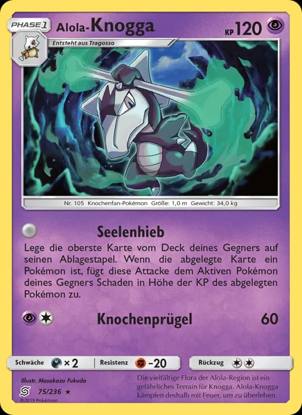 Alola-Knogga card in German