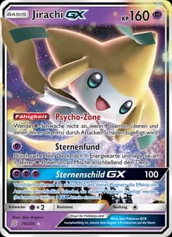 Jirachi GX card in German