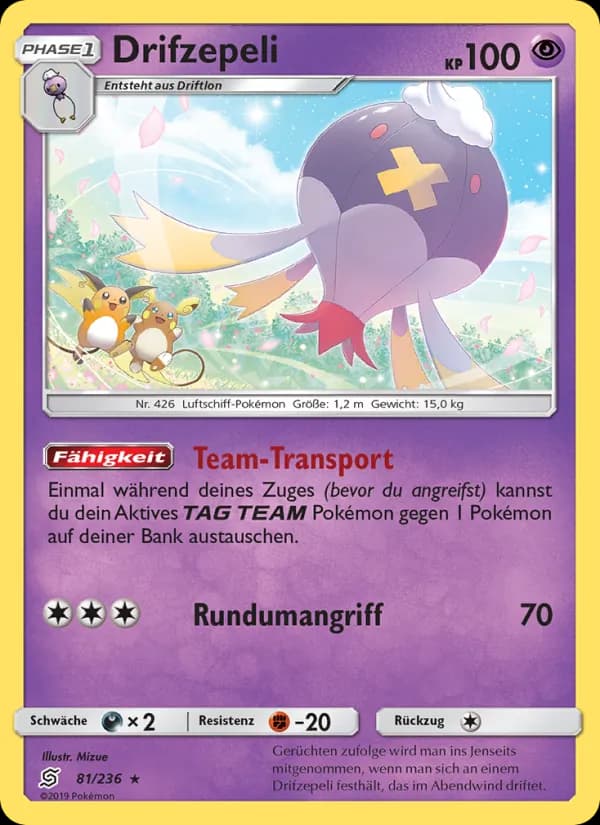 Drifzepeli card in German