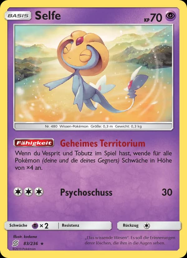 Selfe card in German