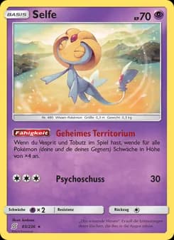 Selfe card in German