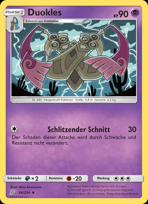 Duokles card in German