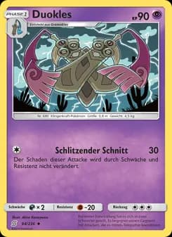 Duokles card in German