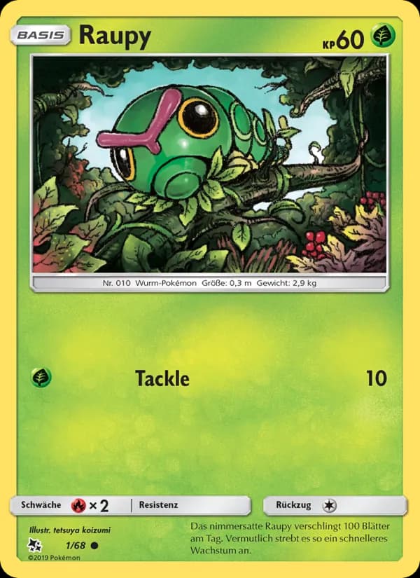 Raupy card in German