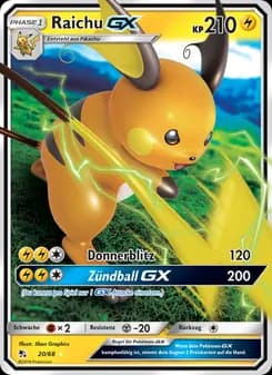 Raichu-GX card in German