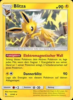 Blitza card in German