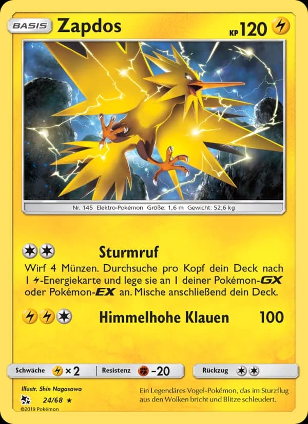 Zapdos card in German