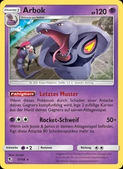 Arbok card in German
