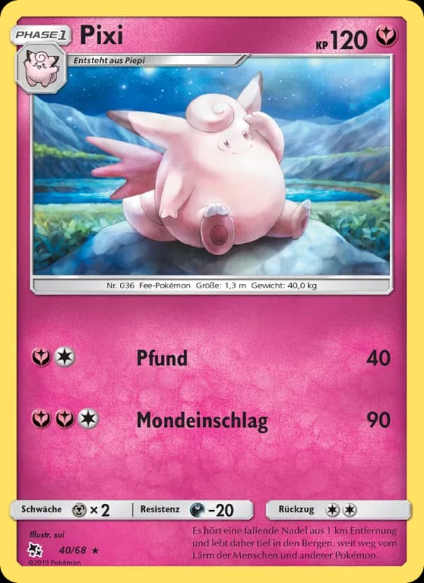 Pixi card in German