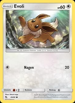 Evoli card in German