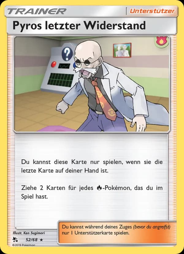 Pyros letzter Widerstand card in German