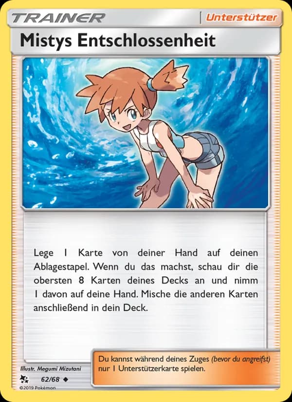 Mistys Entschlossenheit card in German