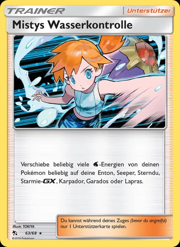 Mistys Wasserkontrolle card in German