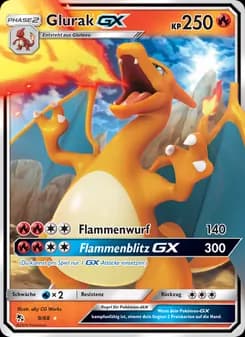 Glurak-GX card in German