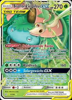 Bisaflor & Serpifeu GX card in German