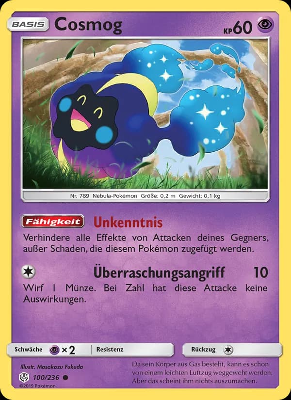 Cosmog card in German