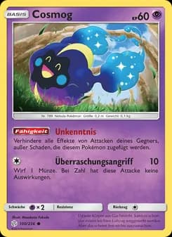 Cosmog card in German