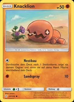 Knacklion card in German