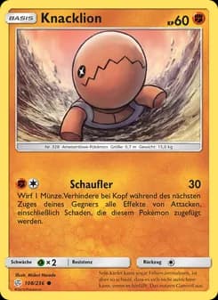 Knacklion card in German