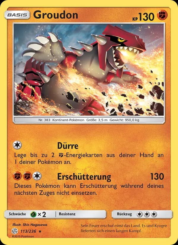 Groudon card in German