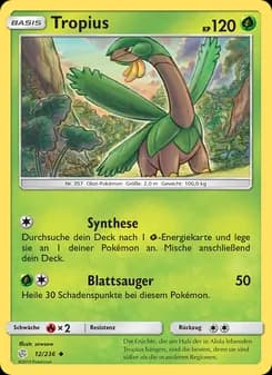 Tropius card in German