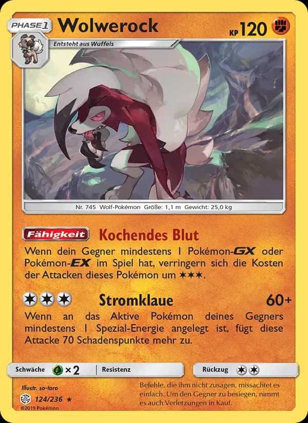 Wolwerock card in German