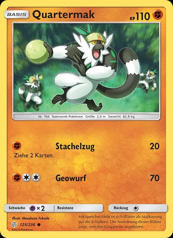 Quartermak card in German