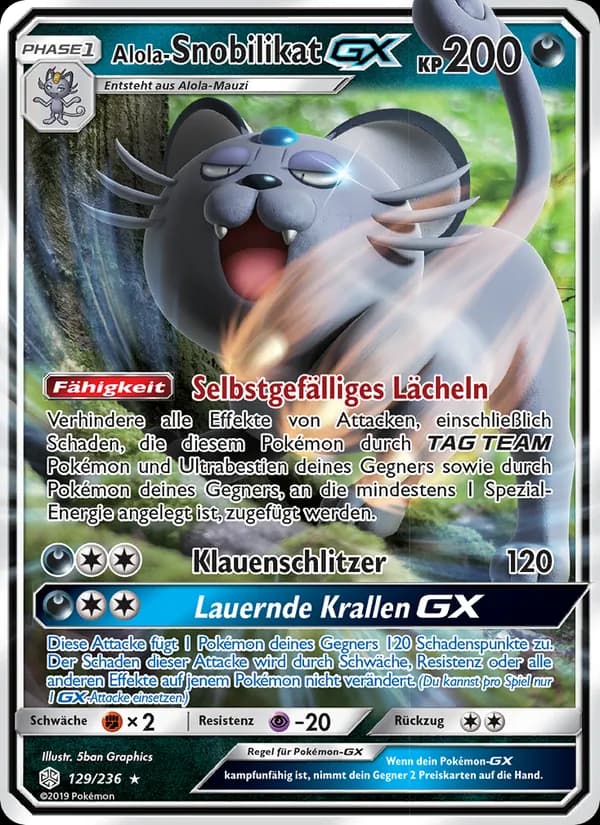 Alola-Snobilikat GX card in German