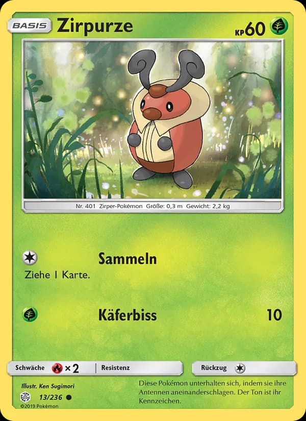 Zirpurze card in German