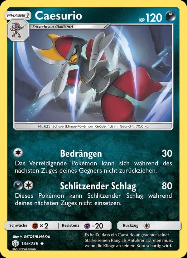 Caesurio card in German