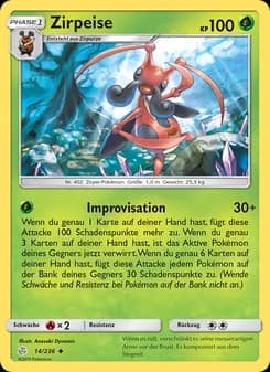Zirpeise card in German