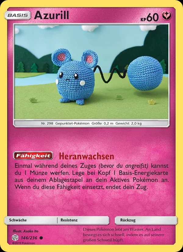 Azurill card in German