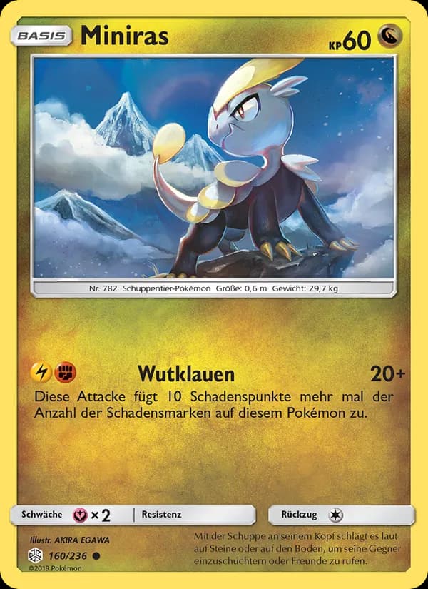 Miniras card in German