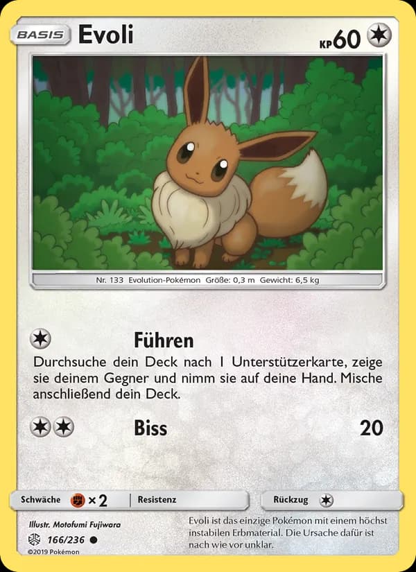 Evoli card in German