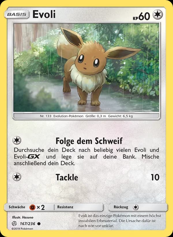 Evoli card in German