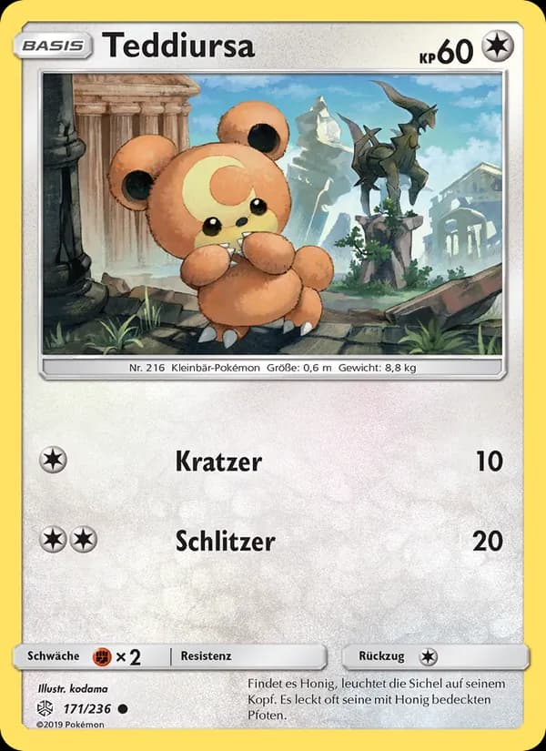 Teddiursa card in German