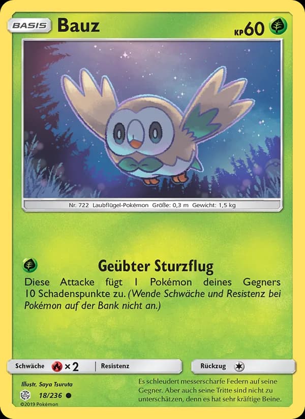 Bauz card in German