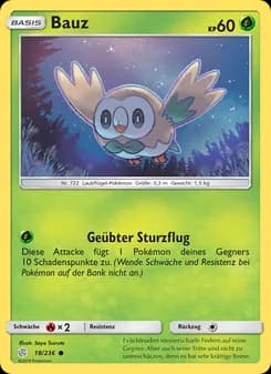 Bauz card in German