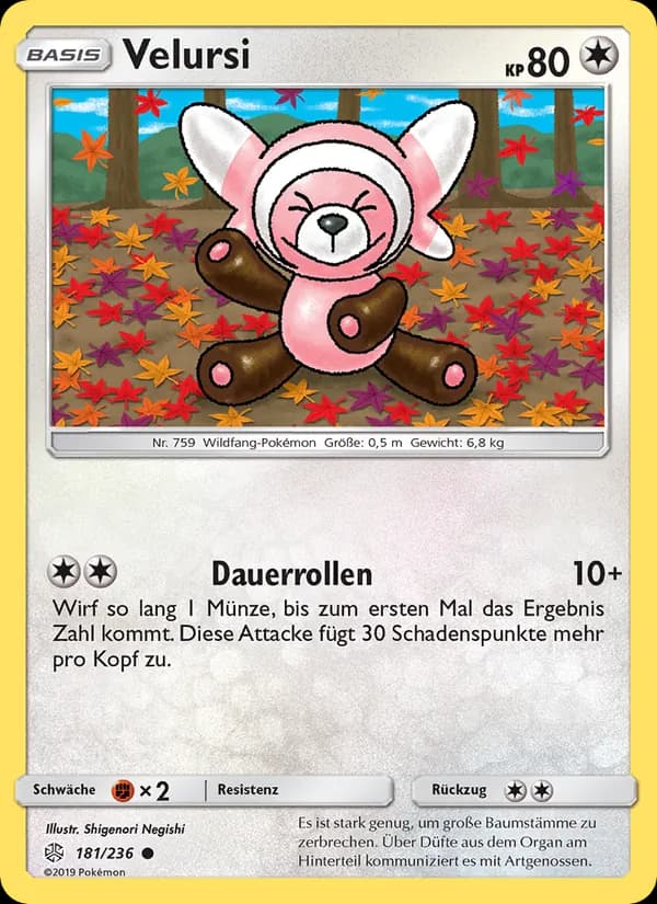Velursi card in German