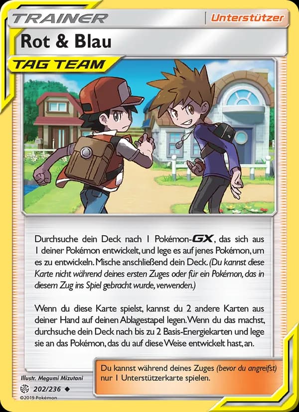 Rot & Blau card in German