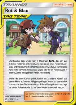 Rot & Blau card in German