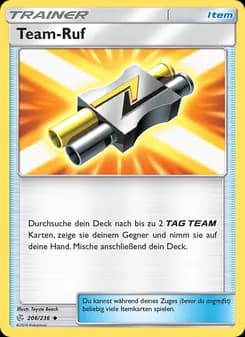 Team-Ruf card in German