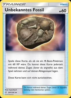 Unbekanntes Fossil card in German