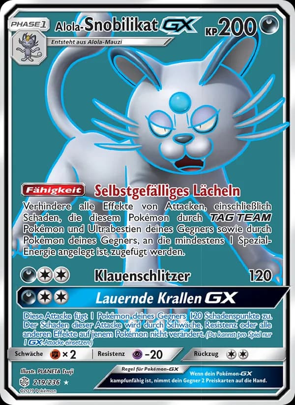 Alola-Snobilikat GX card in German