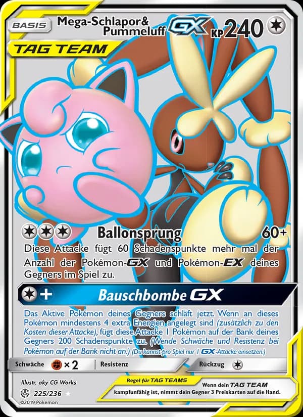 Mega-Schlapor & Pummeluff GX card in German