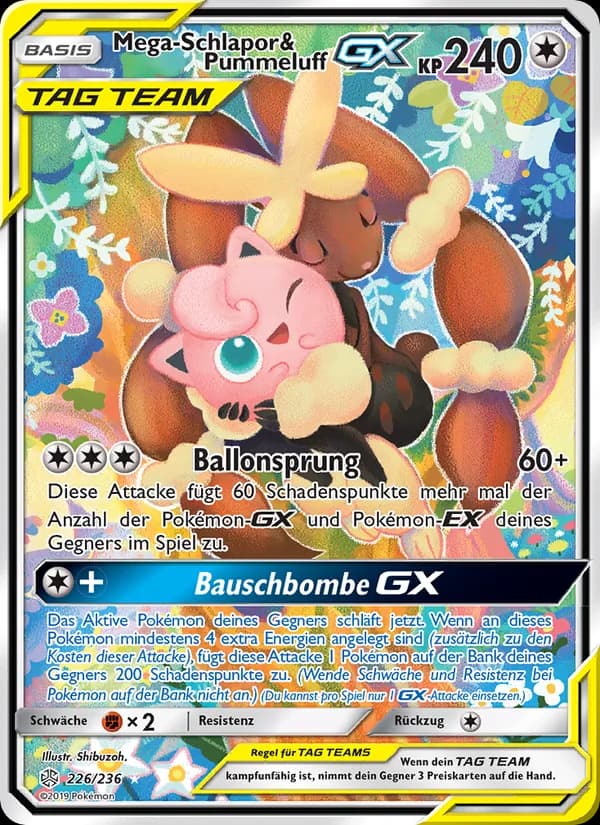 Mega-Schlapor & Pummeluff GX card in German