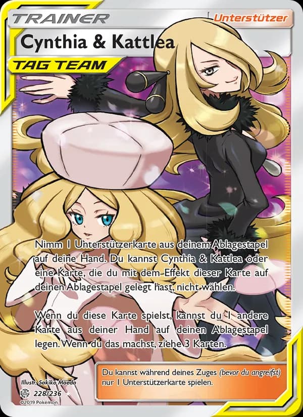 Cynthia & Kattlea card in German