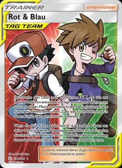 Rot & Blau card in German